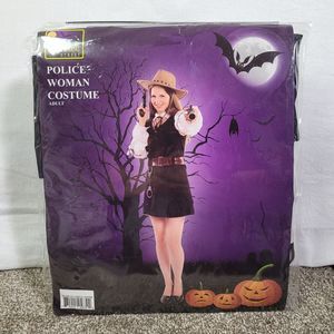 Police Woman Costume One Adult Size Trick or Treat Street Women's Policeman New